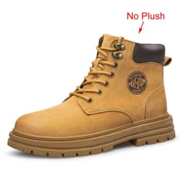Men's High‑Top Combat Boots Retro Suede Work Ankle Boots Lace‑Up Thick Sole Non‑Slip Casual Outdoor Hiking Booties for Men