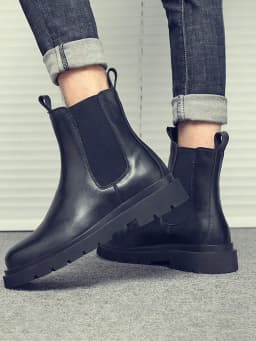 Men's Double Elastic Chelsea Boots