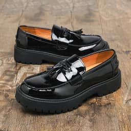 Fashion New Tassel Loafers Men's White Casual Leather Shoes Brand British Style Thick Soled Comfort Walking Business Men's Shoes
