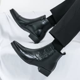 British Retro Riding Boots for Men Chelsea High-Top Leather Shoes for Men Trendy Suit Leather Boots for Men British Knight Boots