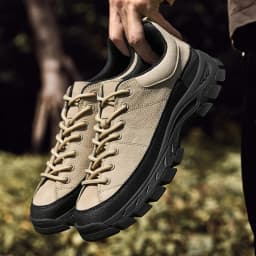 European  American Men New High-end Outdoor Hiking Shoes Non Slip Off-road Hiking Leisure Sports Tourism Thick Soled Shoes