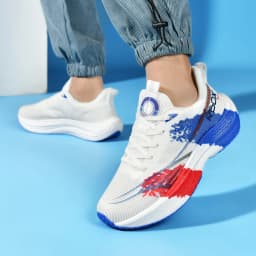 Popcorn Sneakers, Ultra-Light Carbon Plate Breathable Running Shoes, Racing Student Shock-Absorbing Soft-Soled Men's New Running Shoes, Large Size Shoes