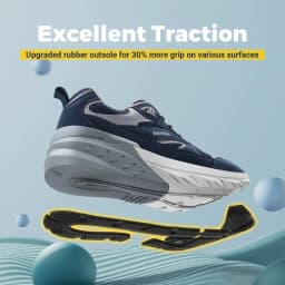 Fitville Walking Shoes Extra Wide Casual Men's Sneakers With Arch Support Sports Shoes for Men for Relief Plantar Fasciitis