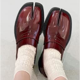 Tabi Loafers Men and Women Split Toe Thick Sole Casual Patent Leather Tabbi Black slip on Flats Chunky platform Mocassin shoes