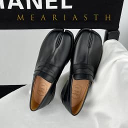 Tabi Loafers Men and Women Split Toe Thick Sole Casual Patent Leather Tabbi Black slip on Flats Chunky platform Mocassin shoes