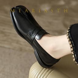 Tabi Loafers Men and Women Split Toe Thick Sole Casual Patent Leather Tabbi Black slip on Flats Chunky platform Mocassin shoes