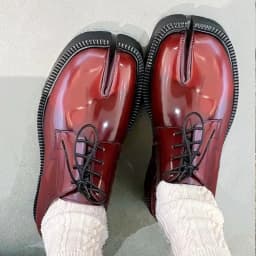 Tabi Loafers Men and Women Split Toe Thick Sole Casual Patent Leather Tabbi Black slip on Flats Chunky platform Mocassin shoes