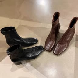 ZAROY Back Zipper Chunky Heel Slim Women Ankle Boots Autumn Winter Elegant Square Toe Leather Botas Office Party Dress Booties