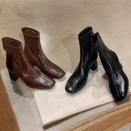 ZAROY Back Zipper Chunky Heel Slim Women Ankle Boots Autumn Winter Elegant Square Toe Leather Botas Office Party Dress Booties