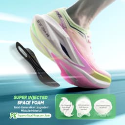 ONEMIX Running Shoes Men Women Sneakers Full Palm Carbon Board Professional Shock Absorbing Breathable Elastic Sports Shoe