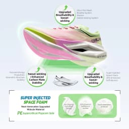 ONEMIX Running Shoes Men Women Sneakers Full Palm Carbon Board Professional Shock Absorbing Breathable Elastic Sports Shoe