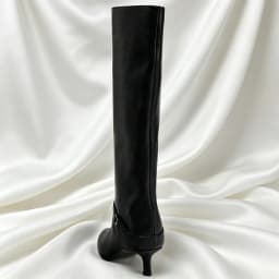 British Style Black Soft Leather Knee Boots Women Luxury Buckle Kitten Heel Designer Boots Sexy Pointed Toe Botas Invierno Mujer