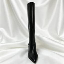 British Style Black Soft Leather Knee Boots Women Luxury Buckle Kitten Heel Designer Boots Sexy Pointed Toe Botas Invierno Mujer