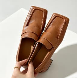 Comfortable Chunky-Heeled Women's Pumps Fashion Square-Toe Soft Leather Designer Loafers Ladies British-Style Office Formal Shoe