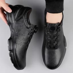VIPOL Retro all-leather men's casual cowhide shoes, black sports shoes, top layer cowhide casual leather shoes