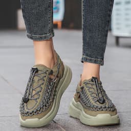 Summer Men Sandals Fashion Handmade Weaving Design Beach Sandals Breathable Casual Flat Sandals Outdoor Couples Sandals Size