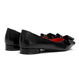 2025 CHCH Women's Flat Shoes New Black Pointed Bow Business Shoes Comfortable Commuting Women Shoes