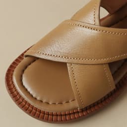 Women's flats sandals genuine leather cross strap open toe summer casual female footwear high quality soft comfortable plus size