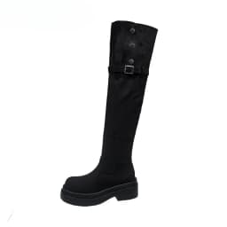 Winter Street Style Platform Sole Women Over The Knee Knight Boots Fold Two Ways Wear Shoes Female Silm Thigh High Booties