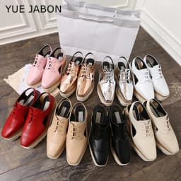 Women Casual Shoes Spring Lady Genuine Leather Casual Sneakers Running Sports Chunky Trainer Stars Breathable Platform Shoes