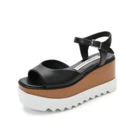 Women Casual Shoes Spring Lady Genuine Leather Casual Sneakers Running Sports Chunky Trainer Stars Breathable Platform Shoes