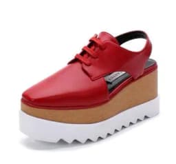 Women Casual Shoes Spring Lady Genuine Leather Casual Sneakers Running Sports Chunky Trainer Stars Breathable Platform Shoes