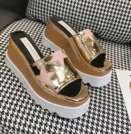 Women Casual Shoes Spring Lady Genuine Leather Casual Sneakers Running Sports Chunky Trainer Stars Breathable Platform Shoes