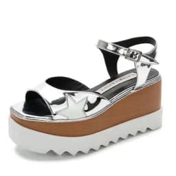 Women Casual Shoes Spring Lady Genuine Leather Casual Sneakers Running Sports Chunky Trainer Stars Breathable Platform Shoes