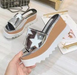Women Casual Shoes Spring Lady Genuine Leather Casual Sneakers Running Sports Chunky Trainer Stars Breathable Platform Shoes