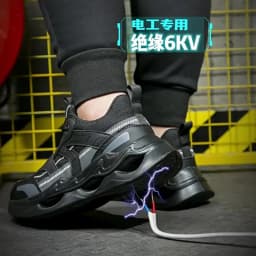 6KV Insulated Shoes Men Anti-Smash Anti Puncture Safety Shoes Men Boots Composite Toe Work Shoes Sneakers Security Lightweight