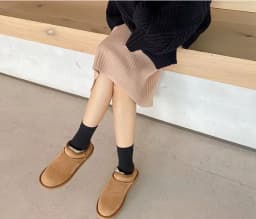Classic Sheepskin Suede Leather Snow Boots For Women Natural Wool Fur Lined Short Mini Winter Warm Shoes Non-slip Maroon