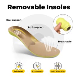 FitVille Men's Wide Fit Slippers with Arch Support Breathable Adjustable House Mules Orthopedic Indoor Walking Shoes