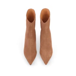 NEW TREND 2026 Autumn Winter Women Cow Suede High Thin Heeled Ankle Boots Black Apricot Khaki Chocolate Ladies Pointed Toe Boots
