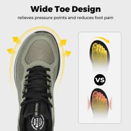 Fitville Men'S Walking Shoes Thick Soled Slip On Shoe Height Increasing Breathable Sneakers Wide Comfortable Outside&Work Shoe