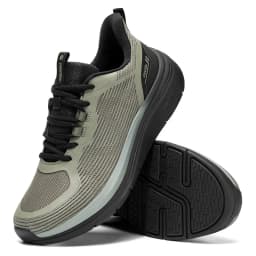 Fitville Men'S Walking Shoes Thick Soled Slip On Shoe Height Increasing Breathable Sneakers Wide Comfortable Outside&Work Shoe