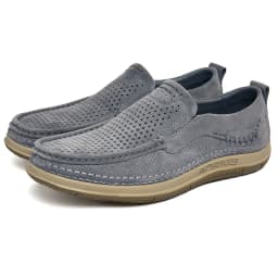 Summer Shoes Luxury Brand Loafers Male Breathable Nubuck Leather Punching Outdoor Hiking Shoes Comfty Casual Man Walking Shoes