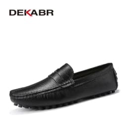 DEKABR New Arrival Men Driving Moccasins Genuine Leather Loafers Casual Fashion Wedding Men Footwear Large Size 38~49