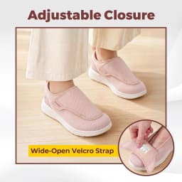 FitVille Diabetic Shoes Extra Wide Walking Shoes Elderly Bunion Orthopedics Toning Shoe Adjustable Thumb Eversion Swollen Feet