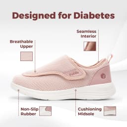 FitVille Diabetic Shoes Extra Wide Walking Shoes Elderly Bunion Orthopedics Toning Shoe Adjustable Thumb Eversion Swollen Feet