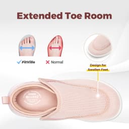 FitVille Diabetic Shoes Extra Wide Walking Shoes Elderly Bunion Orthopedics Toning Shoe Adjustable Thumb Eversion Swollen Feet