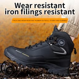 Construction Safety Shoes Men Waterproof Work Boots Anti-smash Steel Toe Shoes Puncture-Proof Indestructible Shoes Safety Shoes