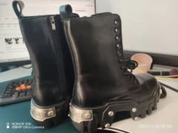 2026 New Fashion Platform Women's Retro Punk Tooling Couple Dark Rock Locomotive Boots Trendy Shoes