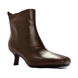 2027 Autumn Winter Trendy New Simple Versatile Sexy Square Toe Slim Heel Side Zipper Women's Genuine Leather Ankle Boots