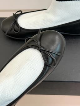 Sweet Bowknot Elastic Sock Boots Women's Genuine Leather Ballet Flat Shoes Patchwork Round Head Low Heel Mary Jane Single Shoes