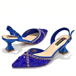 Pointed Toe Women Heels Shoes Bag Set PU Leather High Heel Pumps Matching Handbag for Wedding Party Daily Wear