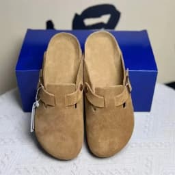 High Quality Retro Button Toe Half Drag Men's And Women's Outdoor Wear 2026 New Comfortable Lazy Shoes Thick Sole Versatile