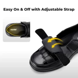 FitVille Men'S Extra Wide Leather Open Toe Sports Sandals, Orthopedic Diabetic Non Slip Support Sandals For Summer Outdoor