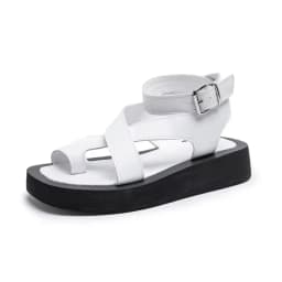 AIYUQI Sandals Women Genuine Leather 2026 Summer New Clip Toe Sandals Ladies Roman Women Shoes Muffin Sandals WHS MTO