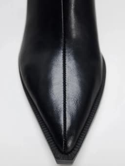 Chunky Heel Soft Leather Chelsea Boots Women Sexy Pointy Toe Side Zip Design Ankle Boots for Ladies Comfortable Women Shoes