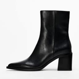 Chunky Heel Soft Leather Chelsea Boots Women Sexy Pointy Toe Side Zip Design Ankle Boots for Ladies Comfortable Women Shoes